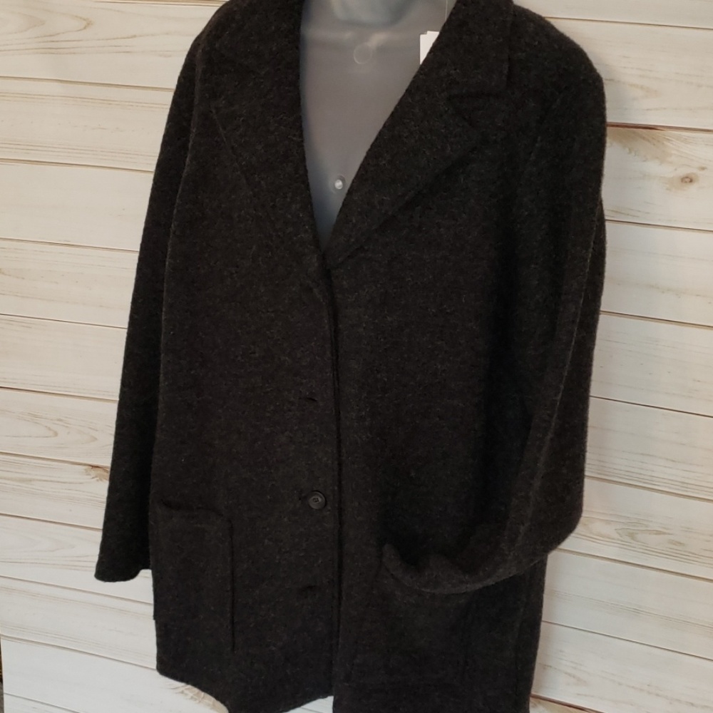 Soft boiledwool topper jacket